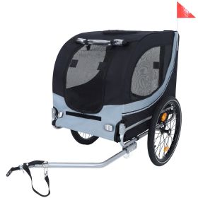 Large Folding Bike Trailer for Dogs – 120LB Capacity All-Terrain Pet Carrier, Durable Steel Frame for Cycling, Jogging, Camping & Outdoor Adventures