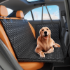 Dog Car Seat Cover for Back Seat with Detachable Hard Bottom, Holds 400lbs, Back Seat Extender for Dog with Mesh Windor and Storage Pocket
