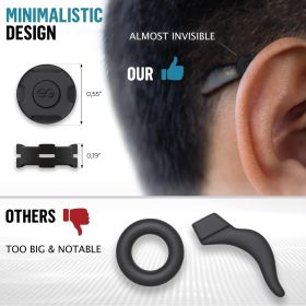 Eyeglass Ear Grips 12 Pairs Black Glasses Ear Cushion Silicone Glasses Ear Grip Eyeglass Accessories Glasses Grip Ear Grips Hooks for Glasses