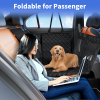 Dog Car Seat Cover for Back Seat with Detachable Hard Bottom, Holds 400lbs, Back Seat Extender for Dog with Mesh Windor and Storage Pocket