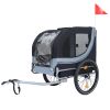 Large Folding Bike Trailer for Dogs – 120LB Capacity All-Terrain Pet Carrier, Durable Steel Frame for Cycling, Jogging, Camping & Outdoor Adventures