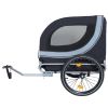 Large Folding Bike Trailer for Dogs – 120LB Capacity All-Terrain Pet Carrier, Durable Steel Frame for Cycling, Jogging, Camping & Outdoor Adventures