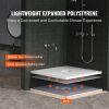 VEVOR Shower Curb Kit, 36"x36" Shower Pan Kit with 6.3" Central Drain, Lightweight EPS Shower Installation Kits with 2 Waterproof Cloths