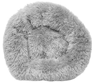 Pet Life 'Nestler' High-Grade Plush and Soft Rounded Dog Bed (Color: GREY, size: large)