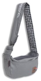Touchdog 'Toga-Bark' Over-The-Shoulder Hands-Free Pet Carrier (Color: GREY)
