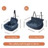 Booster Car Seat With Seatbelt, Washable & Comfy Pet Car Travel Bed